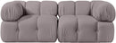 Orin - Velvet Performance Fabric Upholstered 2 Piece Modular Sofa (2 Corner Chairs)