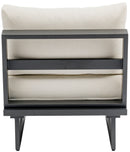 Maldives - Water Resistant Outdoor Patio Armless Chair With Gray Frame