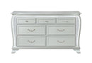 Aria - 5 Piece Queen Bedroom Set (Bed, Dresser & Mirror, Nightstand, Chest) - Silver