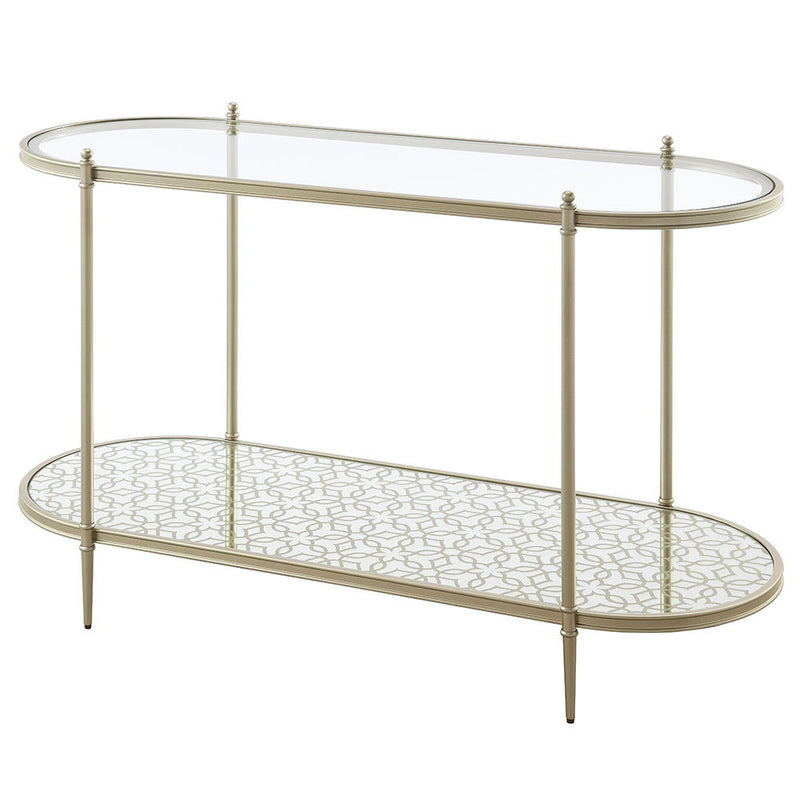 Zaba - Sofa Table - Glass Top & Champagne