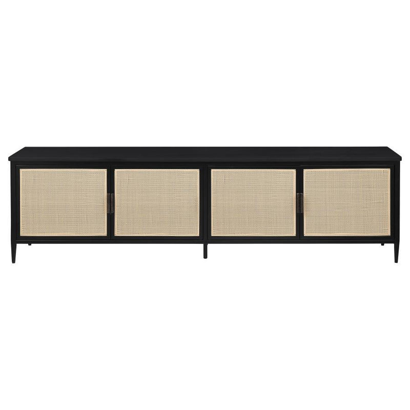 Amherst - 78" 4-Door Metal TV Stand Media Console - Black