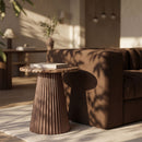 Cindra - Genuine Marble Top And Iron Base Table