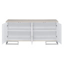 Liam - Console Cabinet - Blue Marble Print & Chrome