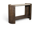 Solstice - Travertine And Mango Wood Table
