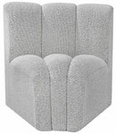 Arc - Boucle Fabric Curved Corner Chair