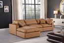 Comfy - 4 Piece Faux Leather Modular Sectional With Chaise