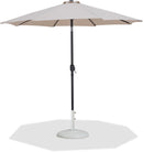 Fiji - Aluminum Patio Umbrella With Round White And Black Base