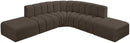 Arc - Boucle Fabric 6 Piece Corner Modular Sofa
