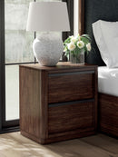 Dilenno - Two Drawer Night Stand - Dark Brown