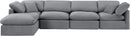 Indulge - Velvet 5 Piece Modular Sectional With Chaise