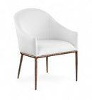 Ferro - Upholstered Dining Arm Chair With Brushed Bronze Legs