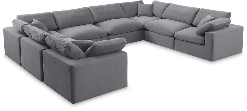 Comfy - 8 Piece Velvet Modular Sectional