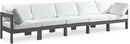 Nizuc - Outdoor Patio 5 Seat Modular Sofa With Gray Frame