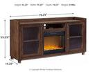Starmore - 70" TV Stand With Glass/Stone Fireplace Insert - Brown