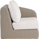 Seacrest - Olefin Water Resistant Fabric And Wicker Outdoor Patio Right Arm Chair