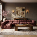 Orin - Velvet 5 Piece Modular Sectional