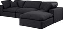 Comfy - 4 Piece Linen Fabric Modular Sectional With Chaise