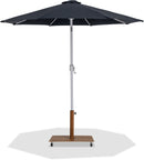 Fiji - Aluminum Patio Umbrella With Square Teak And White Base