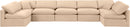 Indulge - Velvet 7 Piece Modular U-Shaped Sectional