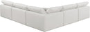 Comfy - 5 Piece Linen Modular Corner Armless Sectional