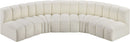 Arc - Faux Leather 5 Piece U-Shaped Modular Sofa