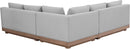 Solace - Olefin Performance Fabric 3 Piece Outdoor Patio Modular Sectional (2 Loveseats & Corner Chair)