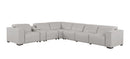 1208 - 7 Piece L-Shaped Leather Reclining Sectional With 3 Power Recliners