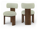 Atelier - Vegan Leather Upholstered Dining Chair (Set of 2) - Painted Brown Frame