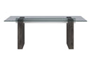 D4238 - Dining Table - Clear / Dark Brown