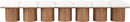 Pavilion - 7 Piece Modular Bench With Brown Base