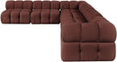 Orin - Velvet 6 Piece Modular L-Shaped Sectional
