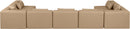 Cube - 7 Piece Modular U-Shaped Sectional - Tan