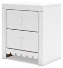 Mollviney - Two Drawer Night Stand - White