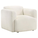 Dorset - Fabric Upholstered Round Track Arm Accent Chair