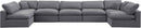 Comfy - 7 Piece Velvet Modular Armless Sectional