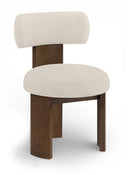 Atelier - Vegan Leather Upholstered Dining Chair (Set of 2) - Taupe / Painted Brown