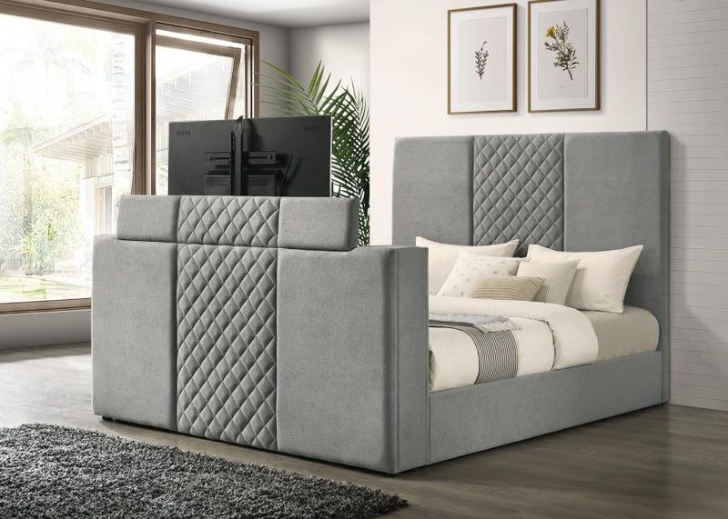 Tara - Upholstered Panel TV Bed