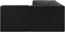 Rummi - Velvet Performance Fabric Upholstered 4 Piece Modular Sectional