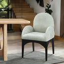 Waldorf - Chenille Dining Arm Chair With Black Legs