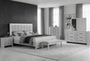 Elsie - King Bed With LED - Light Gray