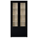 Hawthorne - 4-Shelf Glass Door Tall Cabinet With Drawers