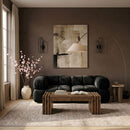 Orin - Velvet Performance Fabric Upholstered 2 Piece Modular Sofa (2 Corner Chairs)