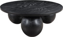 Fitch - Wood Oak Veneer Coffee Table - 3 Legs
