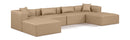Cube - 6 Piece Modular Double Chaise Sectional - Tan