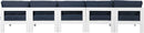 Nizuc - Outdoor Patio 5 Seat Modular Armless Sofa With White Frame