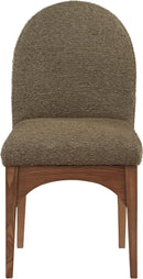 Waldorf - Boucle Dining Side Chair With Brown Legs