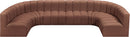 Arc - Faux Leather Modular U-Shaped Sectional