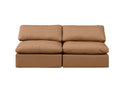 Indulge - Faux Leather 2 Seat Modular Armless Sofa