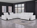 1208 - 7 Piece L-Shaped Leather Reclining Sectional With 3 Power Recliners