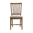 Wallace II - Side Chair (Set of 2) - Tan Linen & Weathered Oak